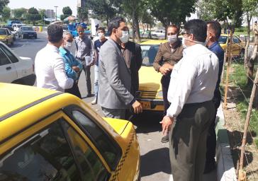 بازدید مدیرعامل سازمان حمل‌ونقل بار شهرداری قرچک از ایستگاه های تاکسی سطح شهر