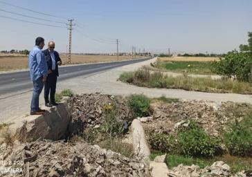  بازدید بخشدار مرکزی شهرستان قرچک از جاده قرچک -پاکدشت تقاطع جاده کانال