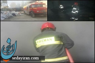  آتش سوزی تریلی حامل مواد شیمیایی در ورامین